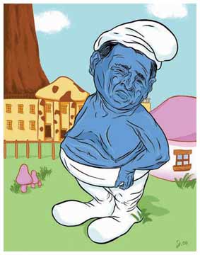 Bush Smurf, by Jed Alexander