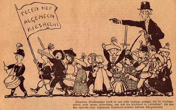 prent uit Het Volk, van Albert Hahn