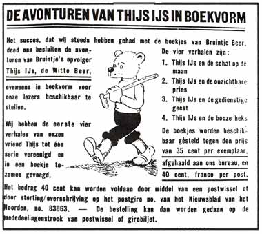 Advertentie voor Tijs IJs boekuitgaven