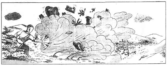 Jan met de Motorhand, door Cees Verhagen