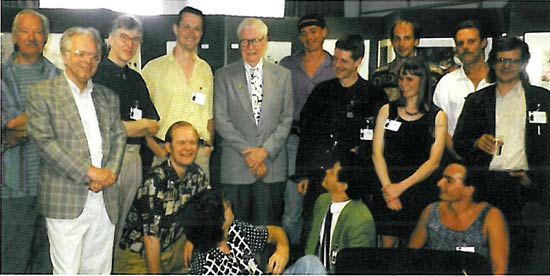 Carl Barks met de Nederlandse tekenaars