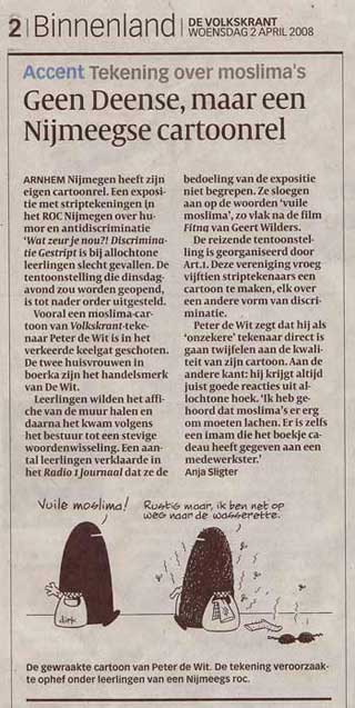 Cartoonrel in Nederland