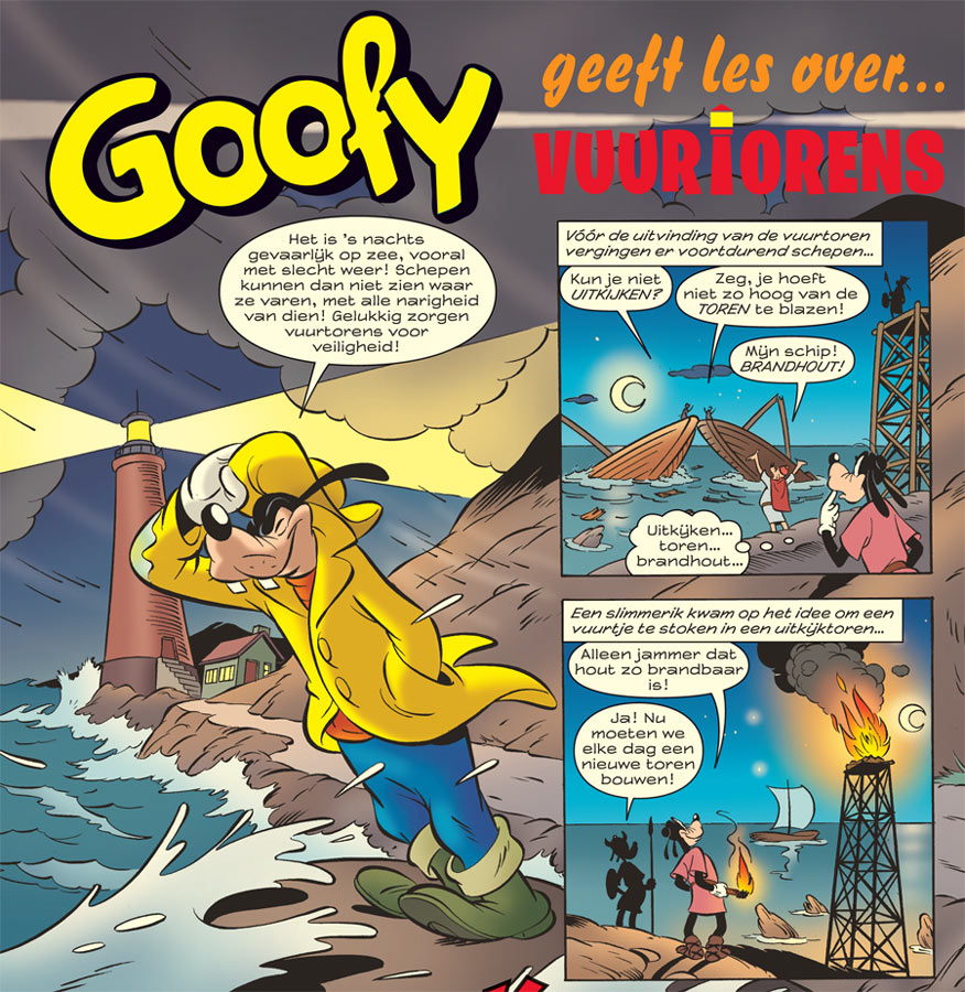 Goofy geeft les door Jos Beekman