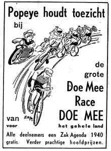 Popeye houdt toezicht, tekening Boy ten Hove