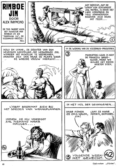 'Rimboe Jim', de vertaling van 'Jungle Jim' door Alex Raymond, verscheen in onbekend Indisch blad