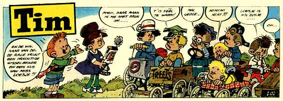 Tim, het reclamestripje voor Treets, door Jan van der Voo