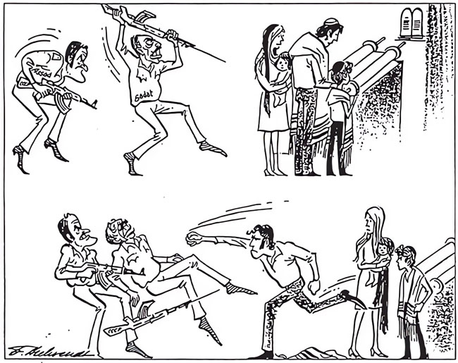 Israel cartoon by Fritz Behrendt