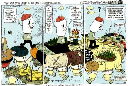 They hold up the layers of the earth for you and me, by Marc Bell