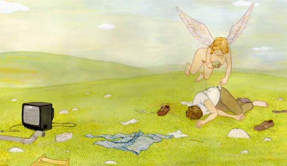 Comic art by Anders Nilsen