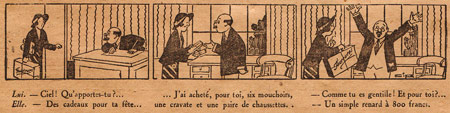 gag strip by Cip (Le Pelerin, 1932)