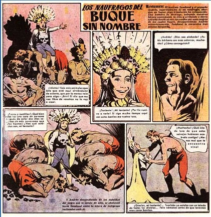 Los Naufragos del Buque sin Nombre, art by E.T. Coelho (Chicos, 1946)
