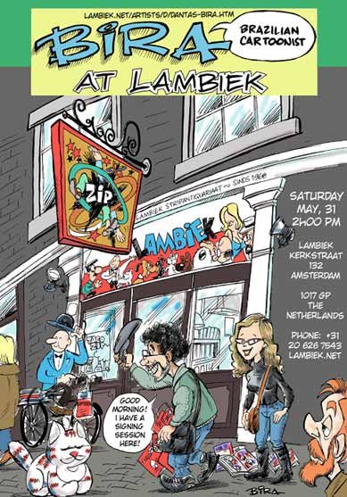 Bira book-signing at Lambiek, 31 May 2008