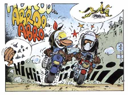 comic panel by the Joe Bar Team, by Fane