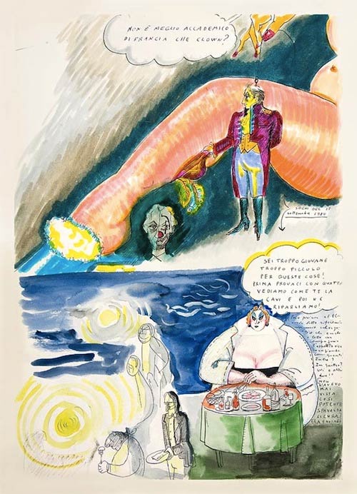 Artwork by Federico Fellini