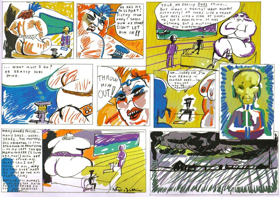 Comic panel by Federico Fellini