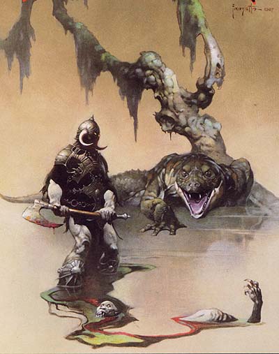 comic art by Frank Frazetta