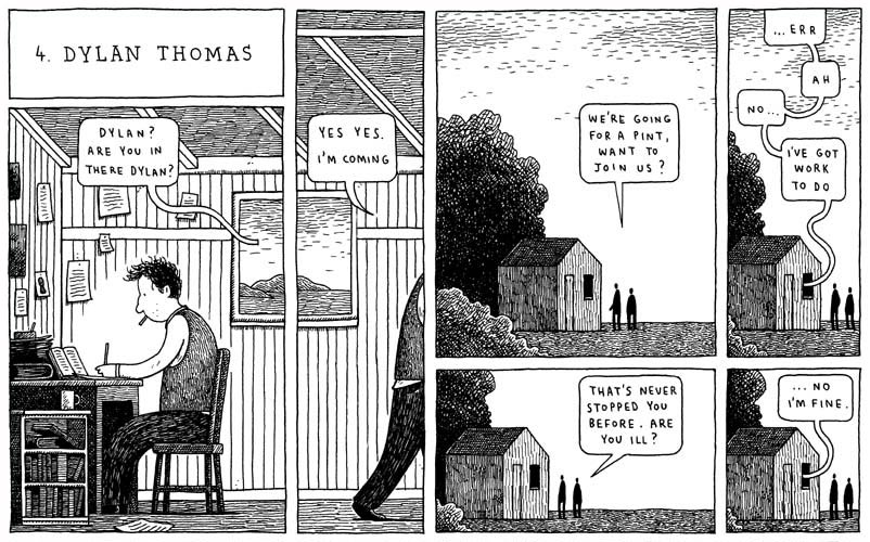 Dylan Thomas by Tom Gauld