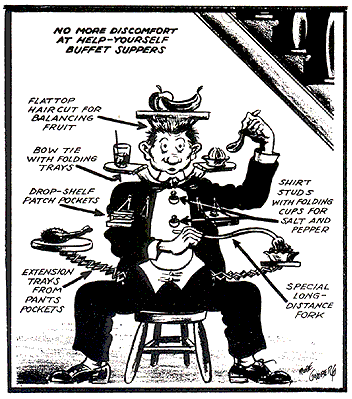 buffet design by Rube Goldberg (1944)