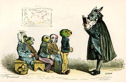 comic art by JJ Grandville (1829)