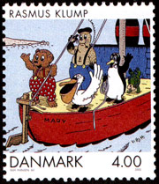 Rasmus Klump stamp by Vilhelm Hansen