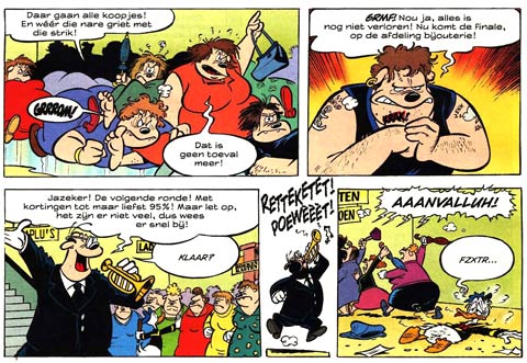 De Koopstrijd, by Mau Heymans (Donald Duck #16, 2009)