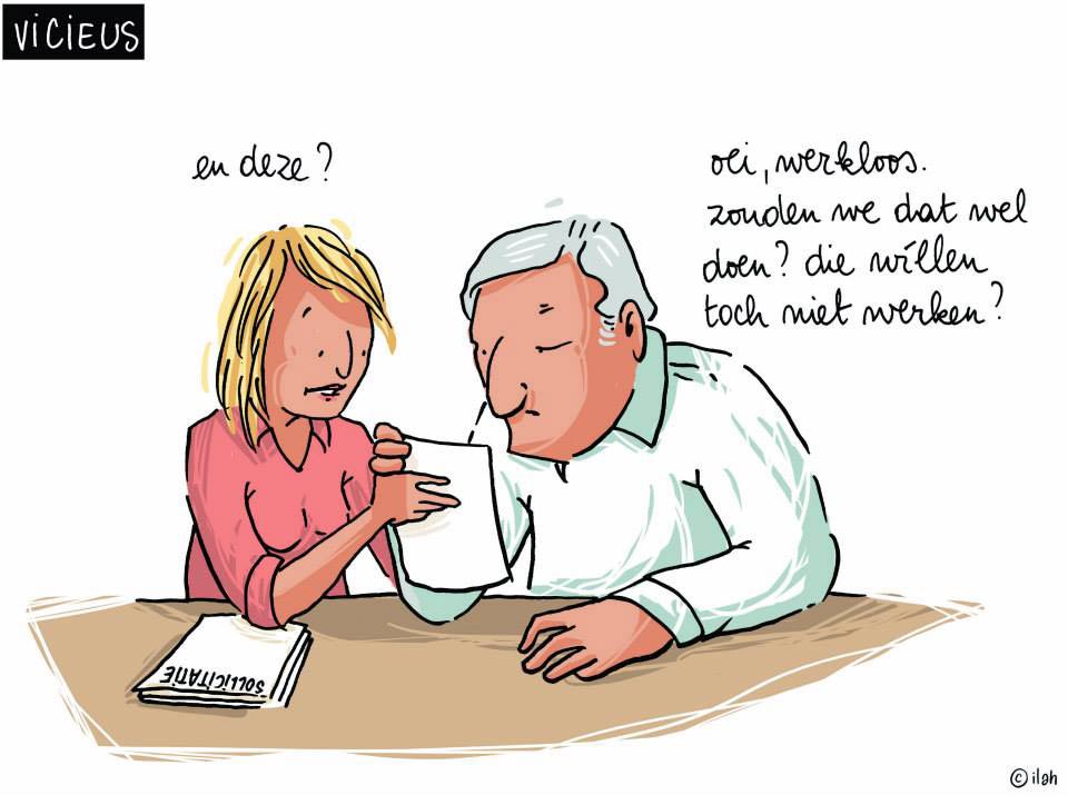 Cartoon for De Tijd by Ilah