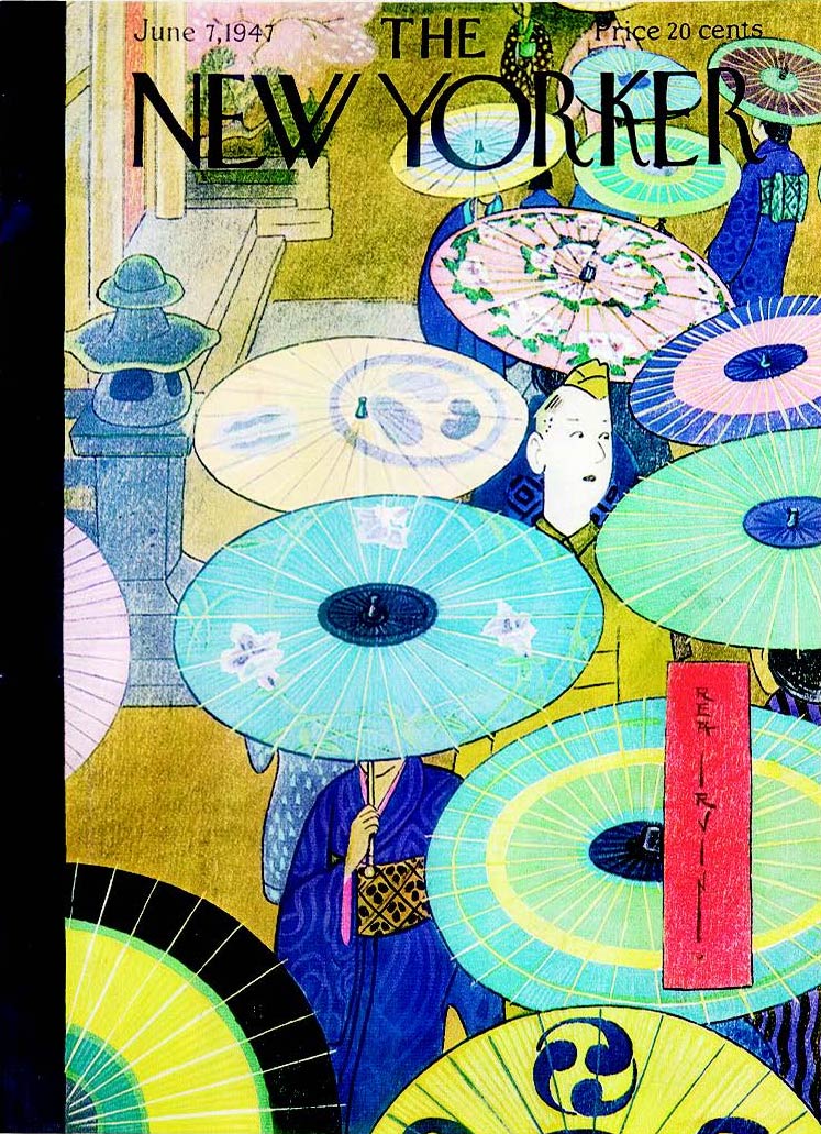 The New Yorker cover by Rea Irvin