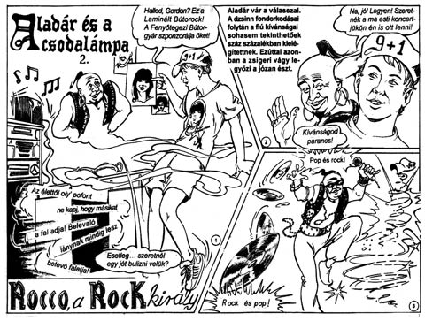 Aladar and the enchanted lamp, drawn by Ferenc Podmaniczky