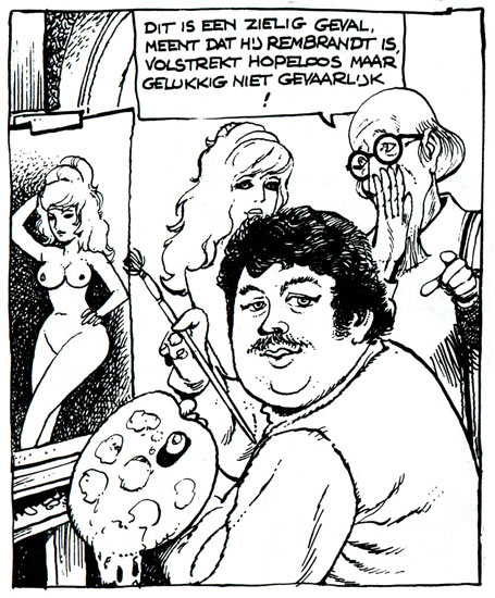 Willy Lohmann self-portrait, featured in Liselore