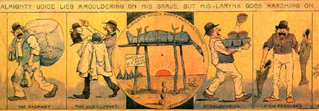 Detail from comic in The World, by Walt McDougall, 20 June 1897