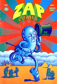 Zap Comix 4, cover by Victor Moscoso