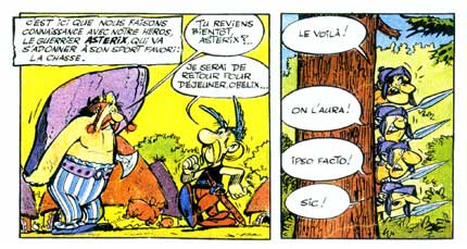 First appearance of Astérix, by Goscinny and Uderzo