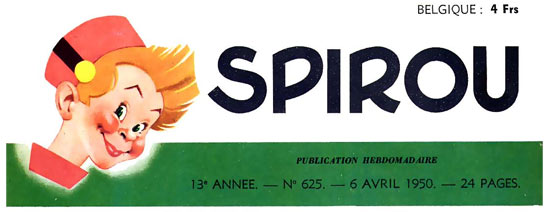 Spirou header, 1950