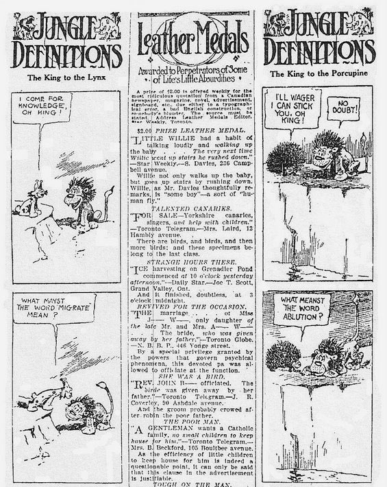 Jungle Definitions, by Leo O'Mealia (21/2/1914)