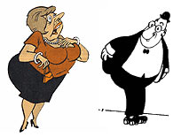 Doña Tremebundo and Don Fulgencio, by Lino Palacio