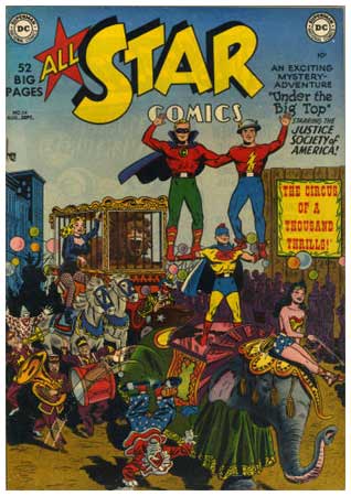 cover for All Star Comics, by Arthur Peddy