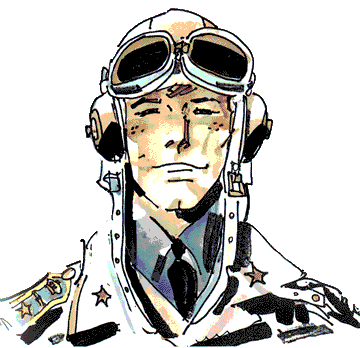 Antoine de St.Exupery, by Hugo Pratt