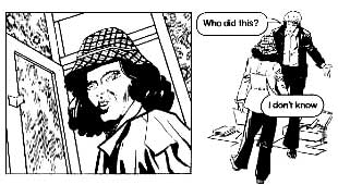 comic art by Dennis Malcolm Reader