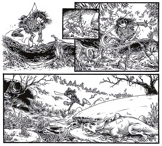 A Day in the Swamp, by Marcel Ruijters (Coyote #5, March 1984)