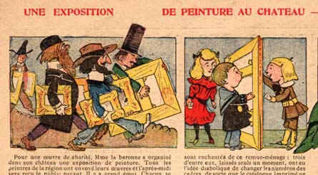 Une Exposition De Peinture Au Chateau, by Raoul Thomen (Le Jeudi de la Jeunesse, 5/3/1908)