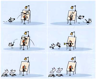 comic art by Lewis Trondheim