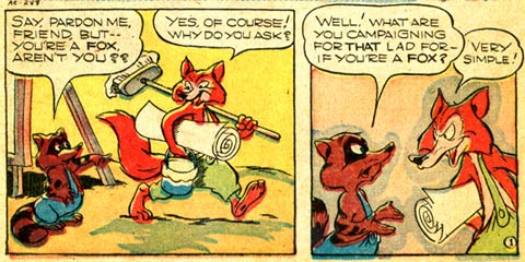 Fox and Coon by Gil Turner