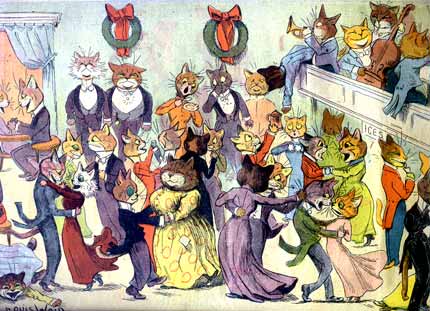 comic art by Louis Wain 1908