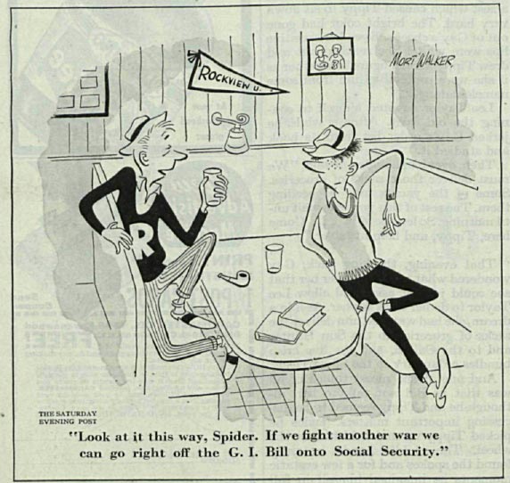 Cartoon starring Spider, from The Saturday Evening Post