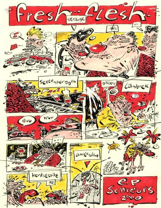 Eric Schreurs in Galerie Lambiek (september-oktober 2000)