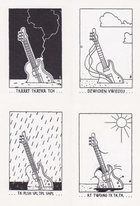 Gratis gitaarprentjes van Joost Swarte, winnaar van de Marten Toonder prijs 2012