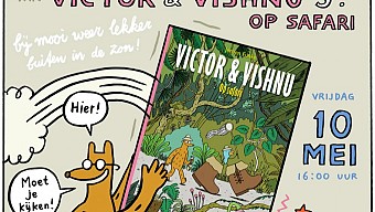 Jeroen Funke signeert zijn nieuwe album 'Victor en Vishnu op Safari'