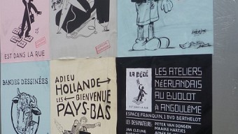 Joost Swarte presenteert portfolio La Bédé est dans la rue in Galerie Lambiek