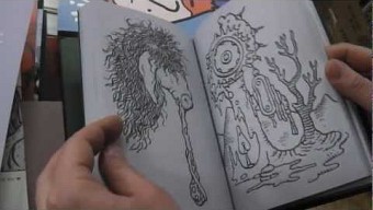 Nieuw schetsboek Jim Woodring - Micheal Minneboo