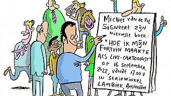 Signeersessie Hoe ik mijn fortuin maakte als live-cartoonist